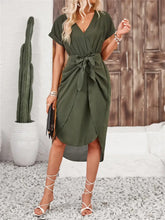 Slit Wrap Loose Tie Dress